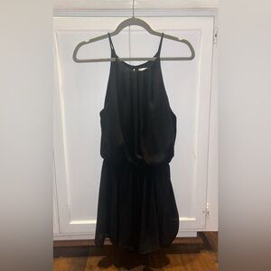 Black Halter Top Romper - Small